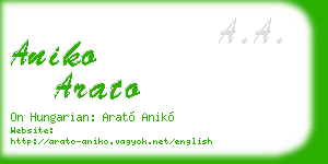 aniko arato business card